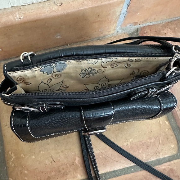 Brighton Black Leather Crossbody Bag - Picture 4 of 5